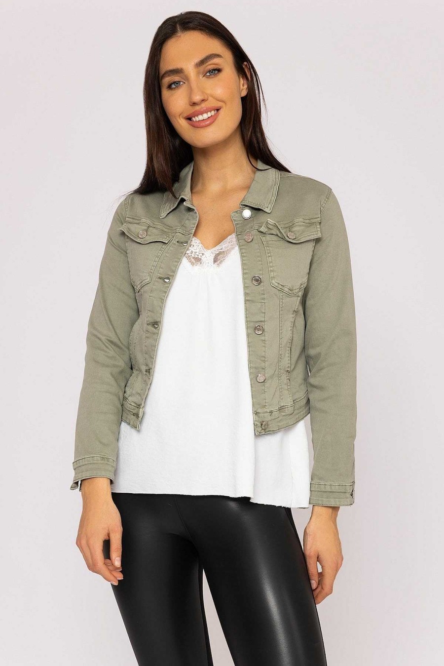 Coats & Jackets | Kalisson Denim Jacket In Sage