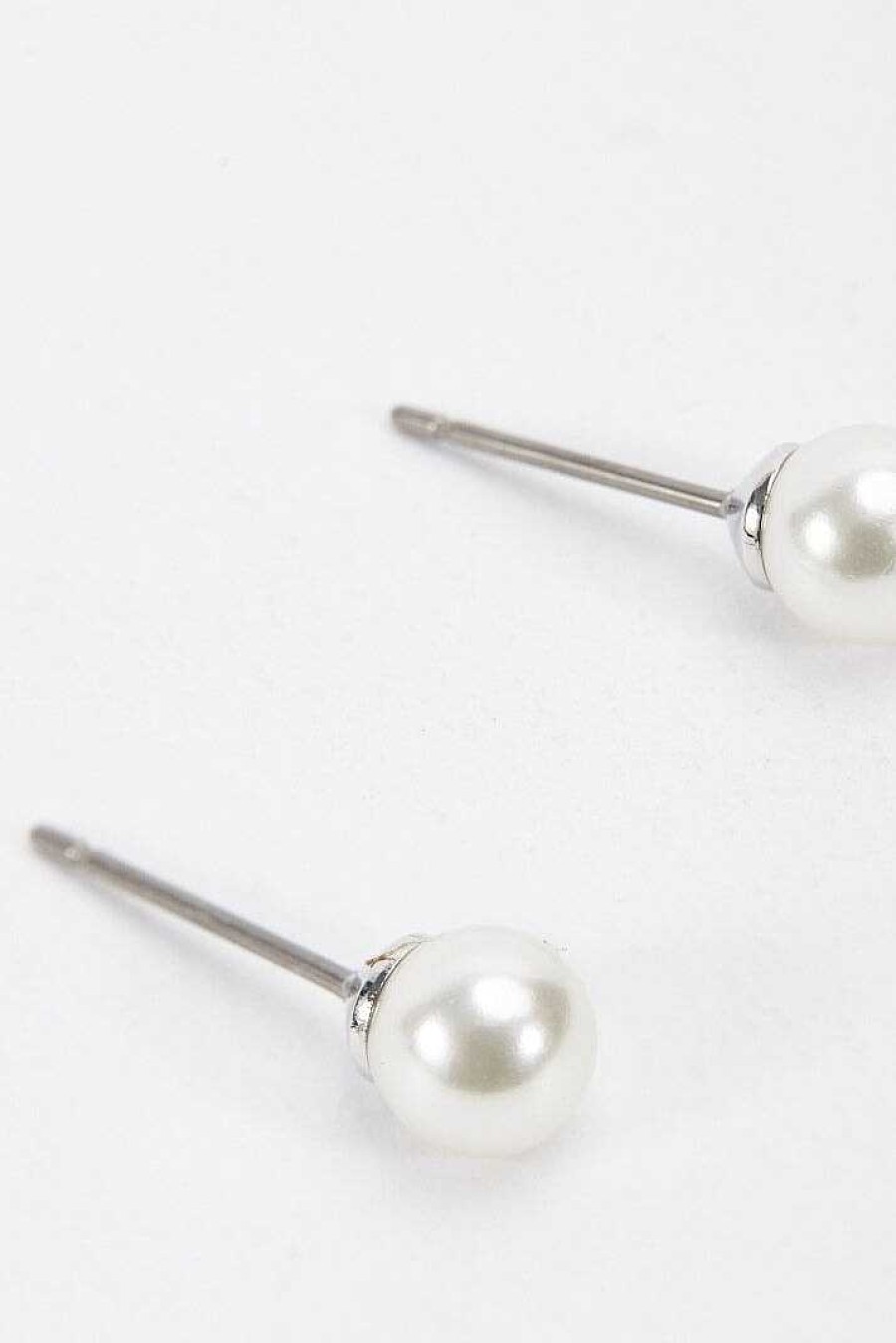 Earrings | Soul Jewellery Silver Tone Pearl Stud Earring