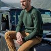 Him | Aran Woollen Mills Men'S Roll Neck Sweater In Green