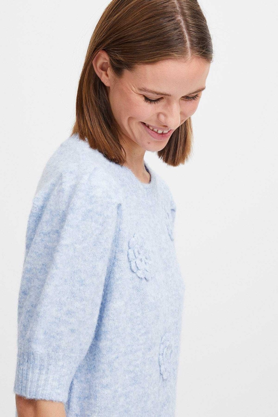 Jumpers & Cardigans | B.Young Blue Bymarlotte Jumper