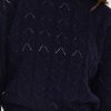 Jumpers & Cardigans | Kelly & Grace Weekend Textured Crew Neck In Navy