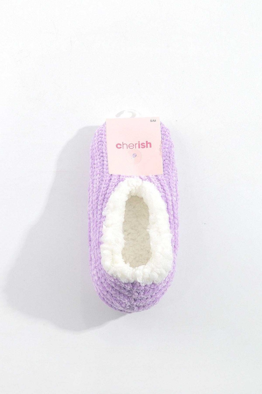 Nightwear | SOUL Accessories Cosy Knit Slipper Socks In Lilac