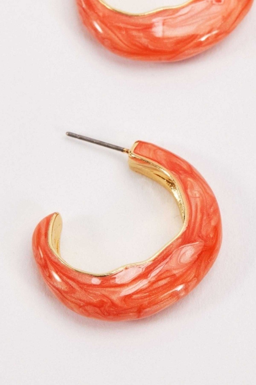 April Edit | Soul Jewellery Orange Wave Hoop Earrings