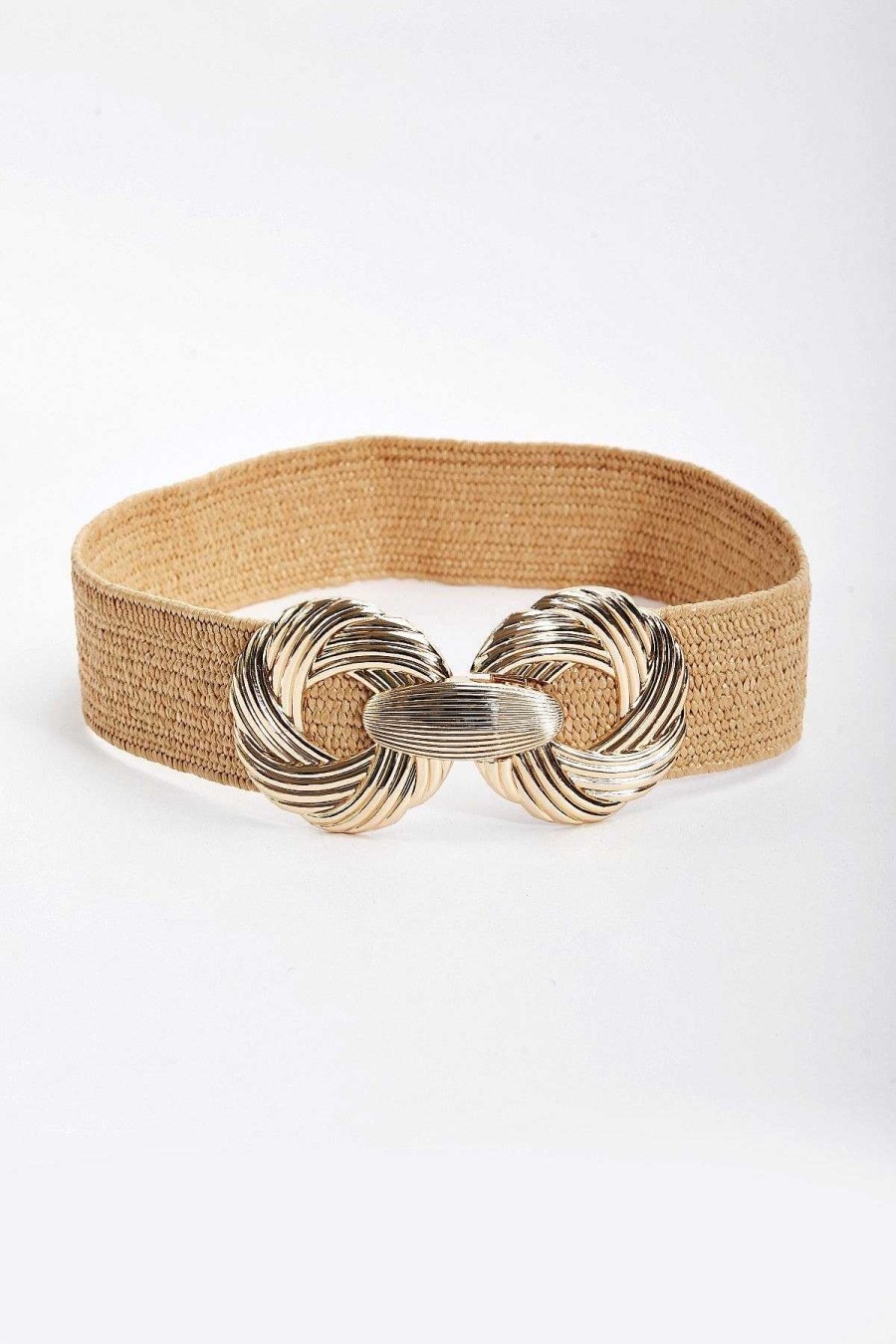 Belts | SOUL Accessories Gold Clap Woven Elastic Belt