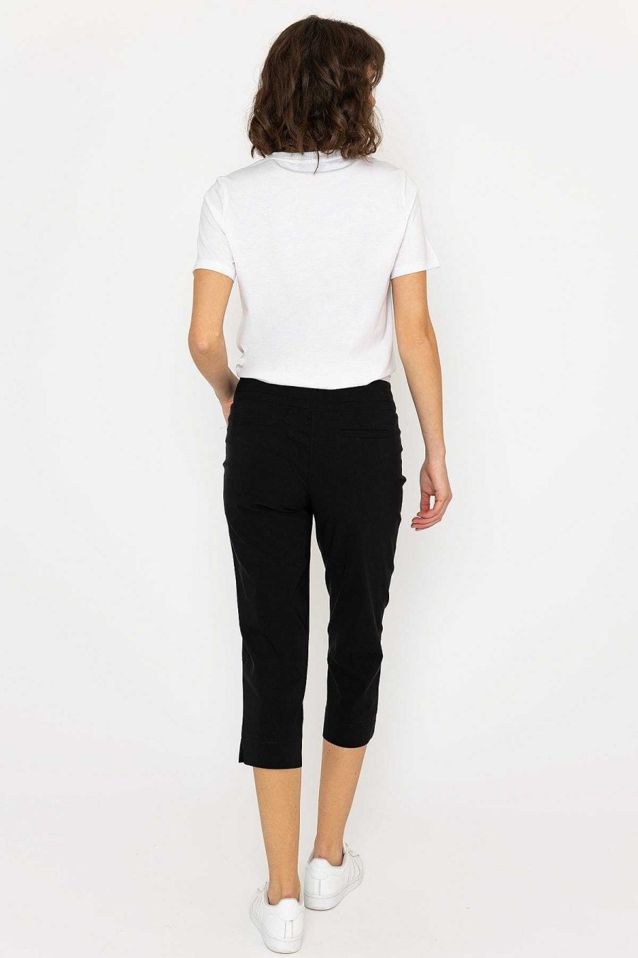 Jeans & Trousers | Kelly & Grace Weekend Bengaline Crop Pants In Black