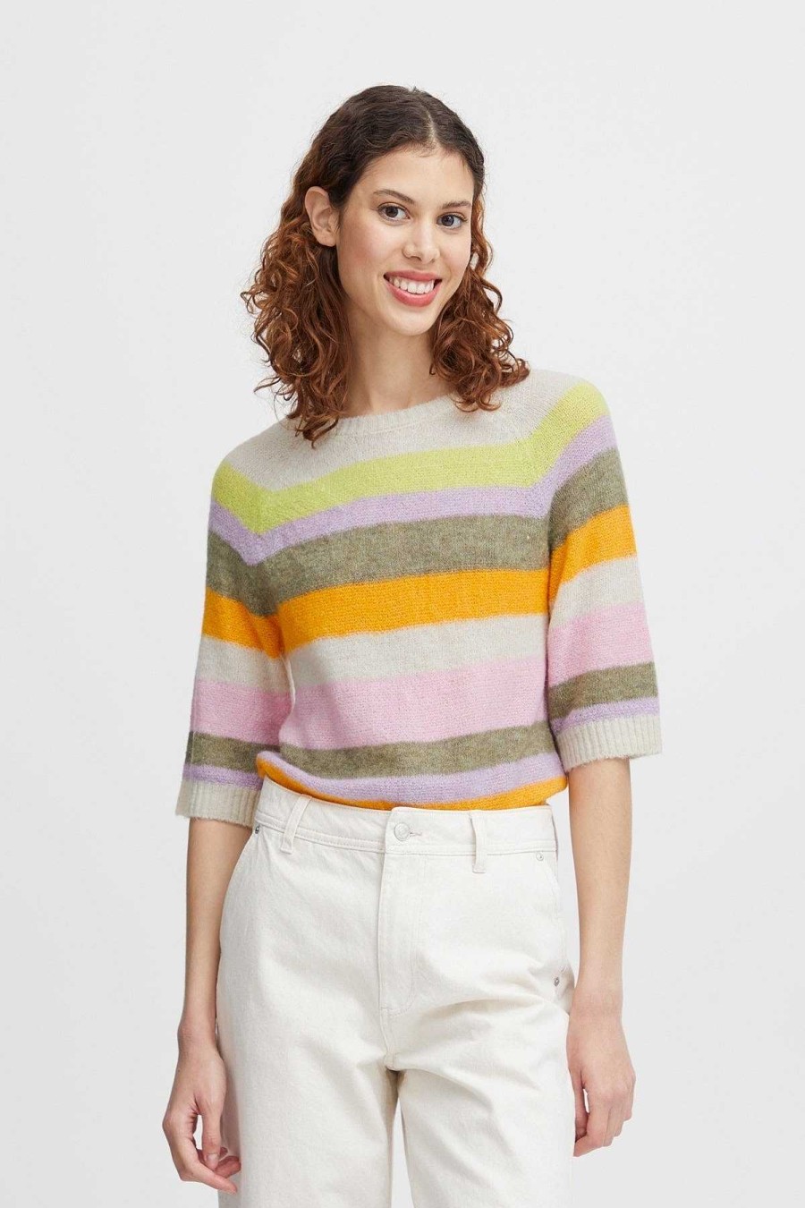 Jumpers & Cardigans | B.Young Bymartine Striped Jumper