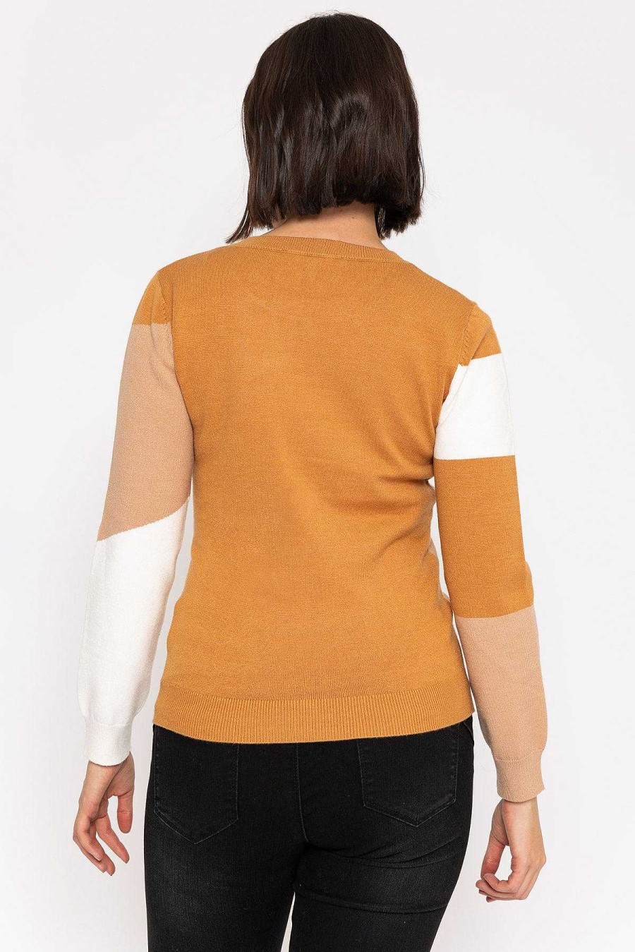 Jumpers & Cardigans | Rowen Avenue Colour Block Knit In Brown