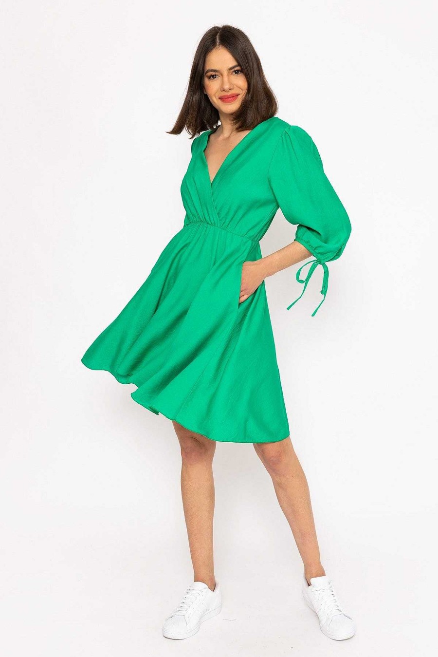 Sale Dresses | Pala D'oro Isla Green Knee Length Dress