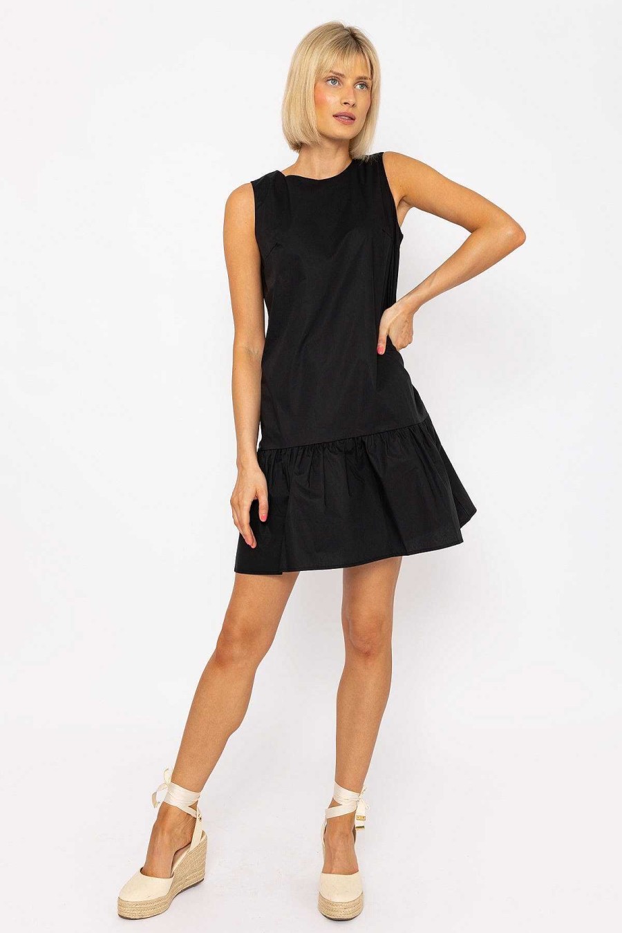 Sale Dresses | Rowen Avenue Black Poplin Mini Dress