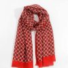 Accessories | SOUL Accessories Geometric Print Scarf In Red