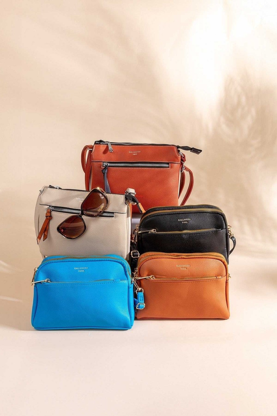 Accessories | Gallantry Triple Compartment Crossbody In Orange