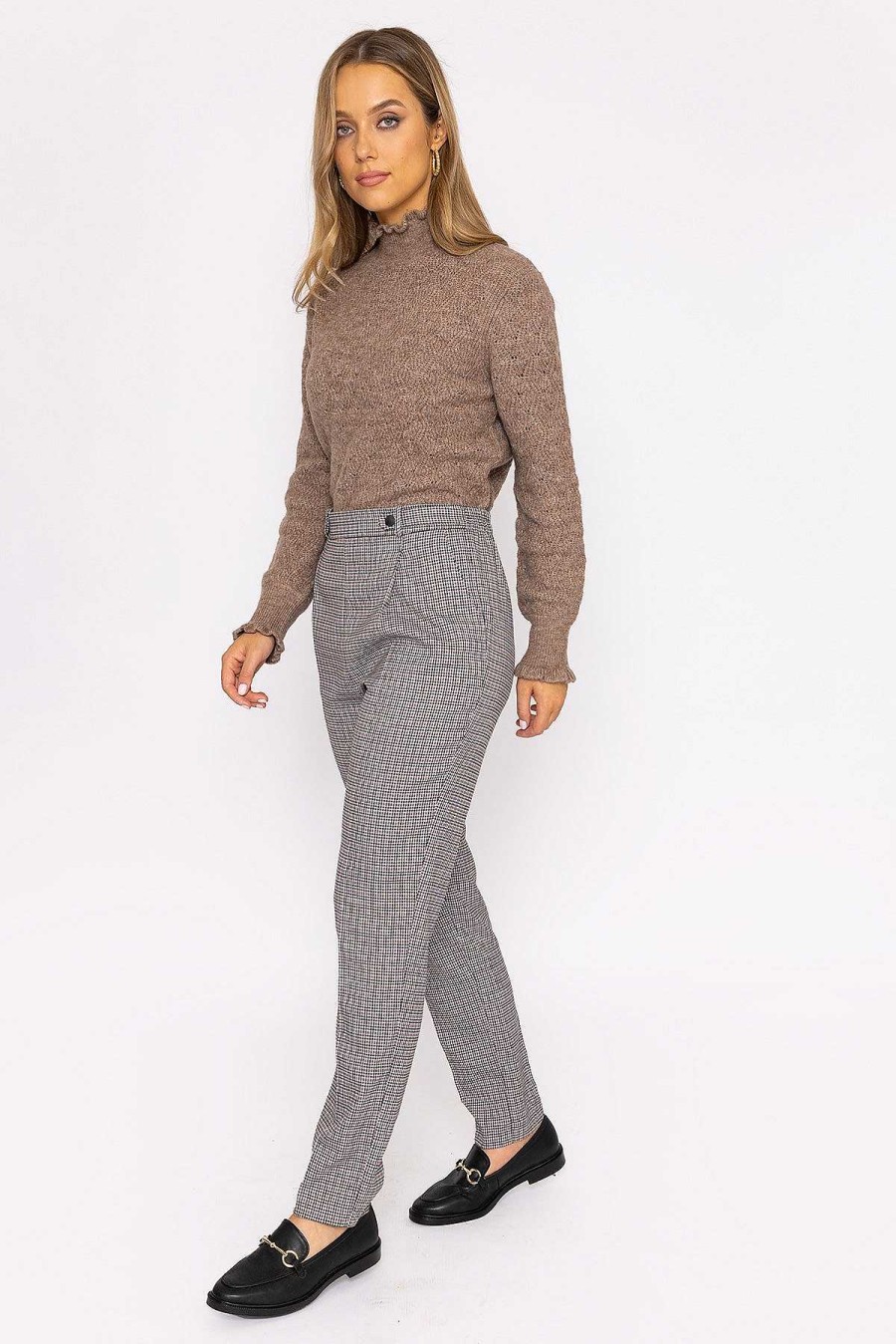 Jeans & Trousers | Rowen Avenue Button Detail Tailored Pant In Park Check Print