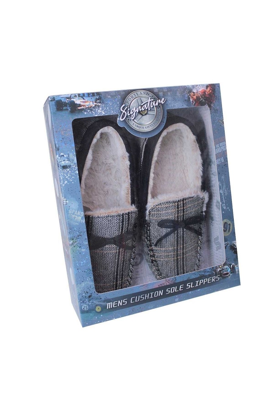 Nightwear | Portland Mens Luxury Moccasin Slippers In Tweed