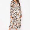 Sale Dresses | Pala D'oro Alina Cream Print Midi Dress