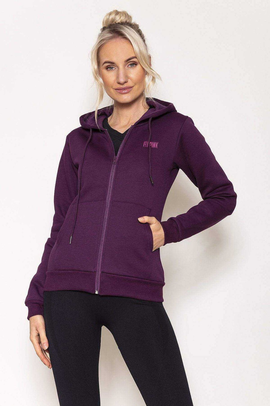 Hoodies & Sweatshirts | Fit Pink Hoodie In Mulberry