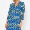 Skater | Pala D'oro Roisin Blue Print Knee Length Dress