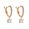 Earrings | Knight & Day Crystal Rose Gold Hoop Earrings