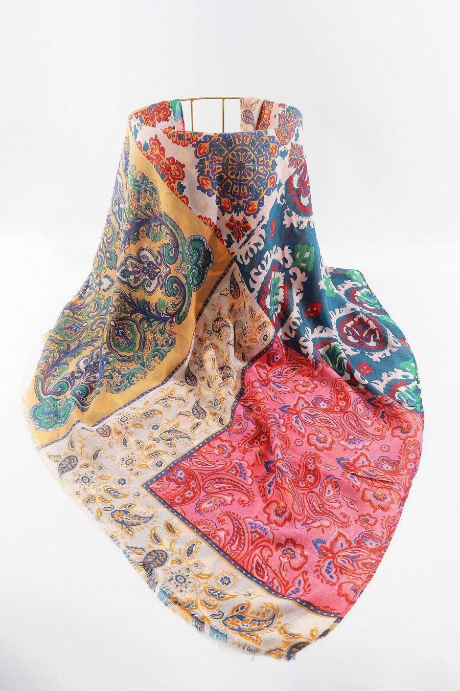 Accessories | SOUL Accessories Abstract Paisley Scarf In Orange