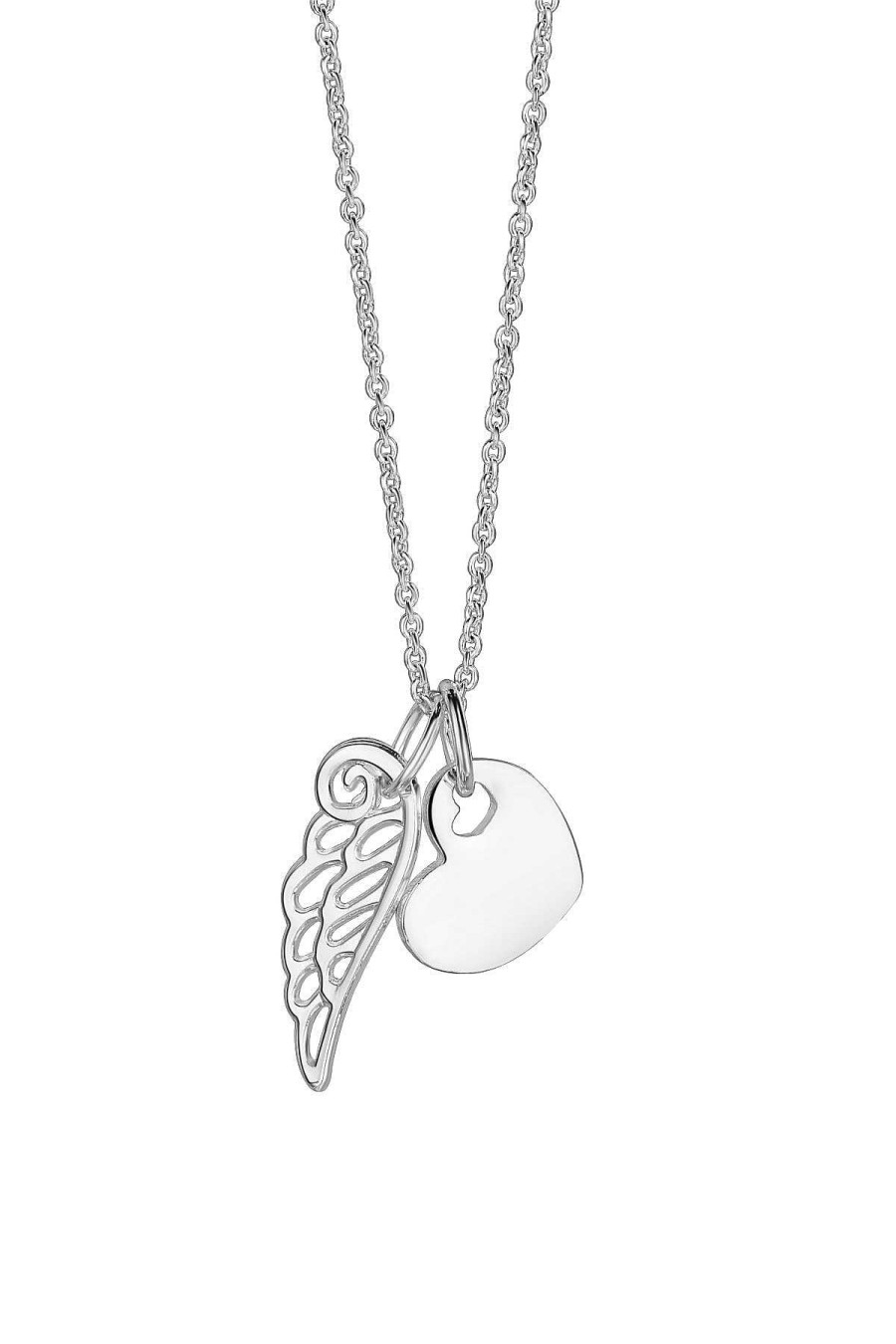 Boxed Gifts | Newbridge Silverware Jewellery Heart With Angel Wing Pendant