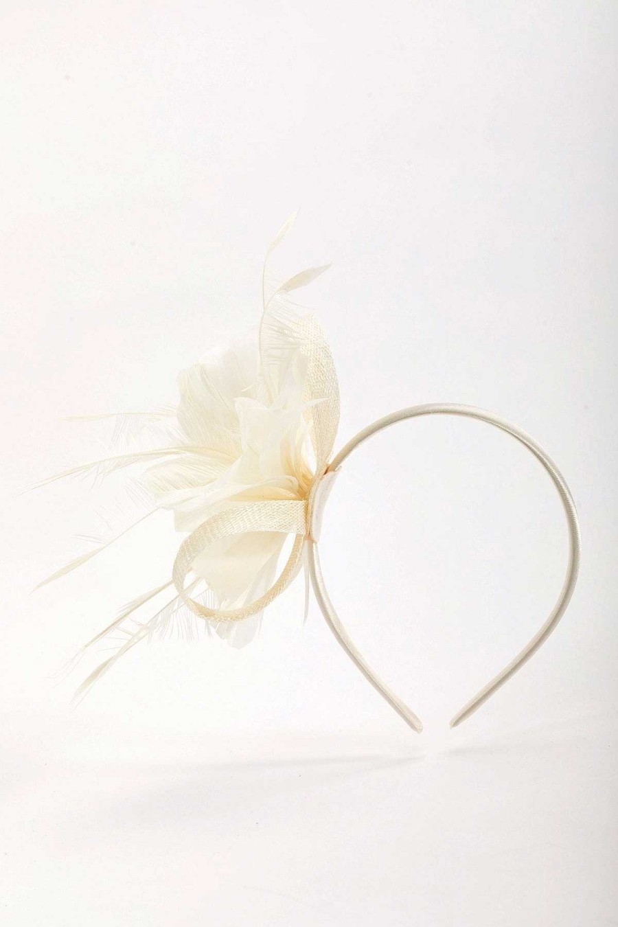 Fascinators | SOUL Accessories Cream Feather Flower Fascinator