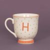 Homeware | Eclectic Alphabet Mug Dot H