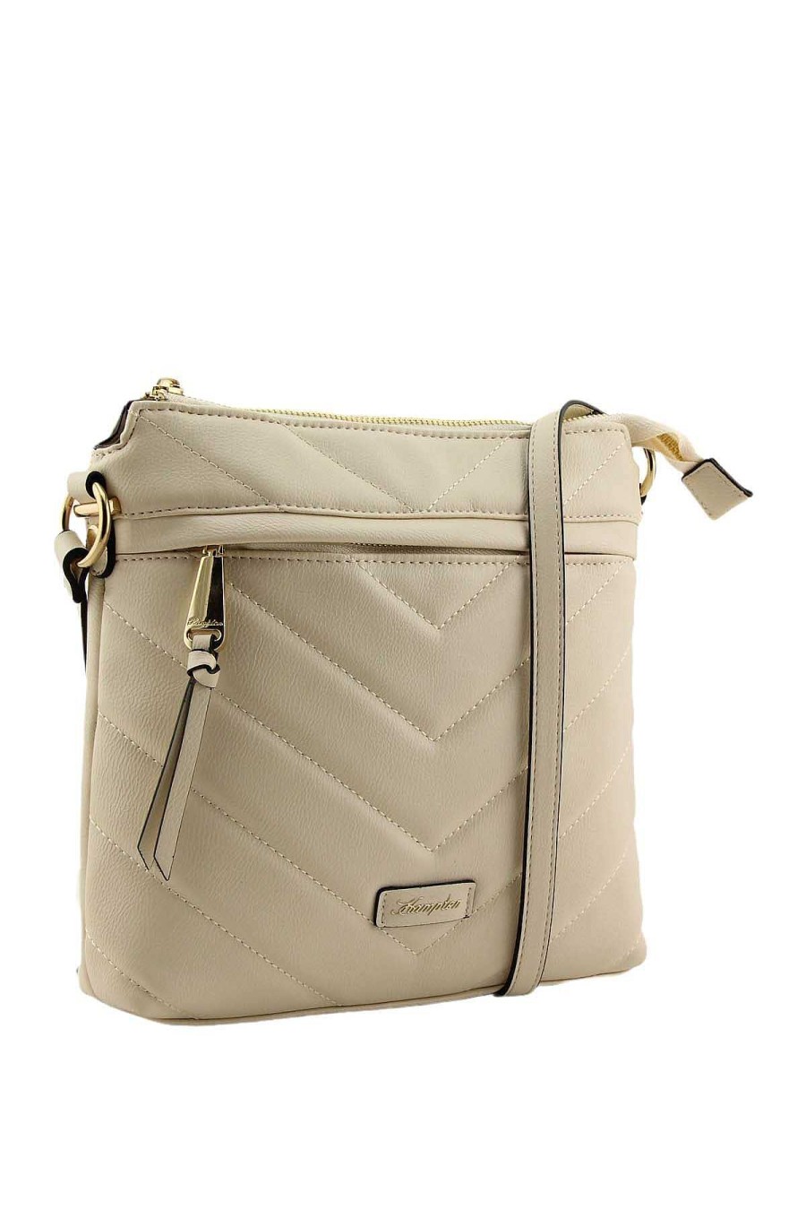 Classic Fashion | Hampton Laja Quilted Crossbody Bag In Beige