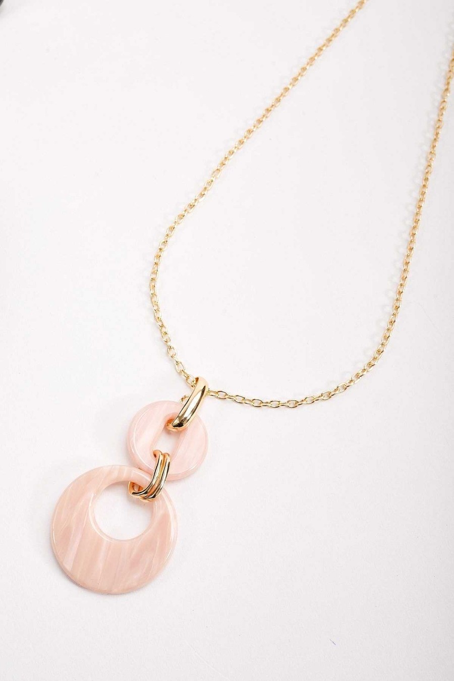 Necklaces | Soul Jewellery Pink Tortoise Drop Link Necklace