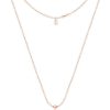 Boxed Gifts | Tipperary Crystal Jewellery T-Bar Pendant In Rose Gold