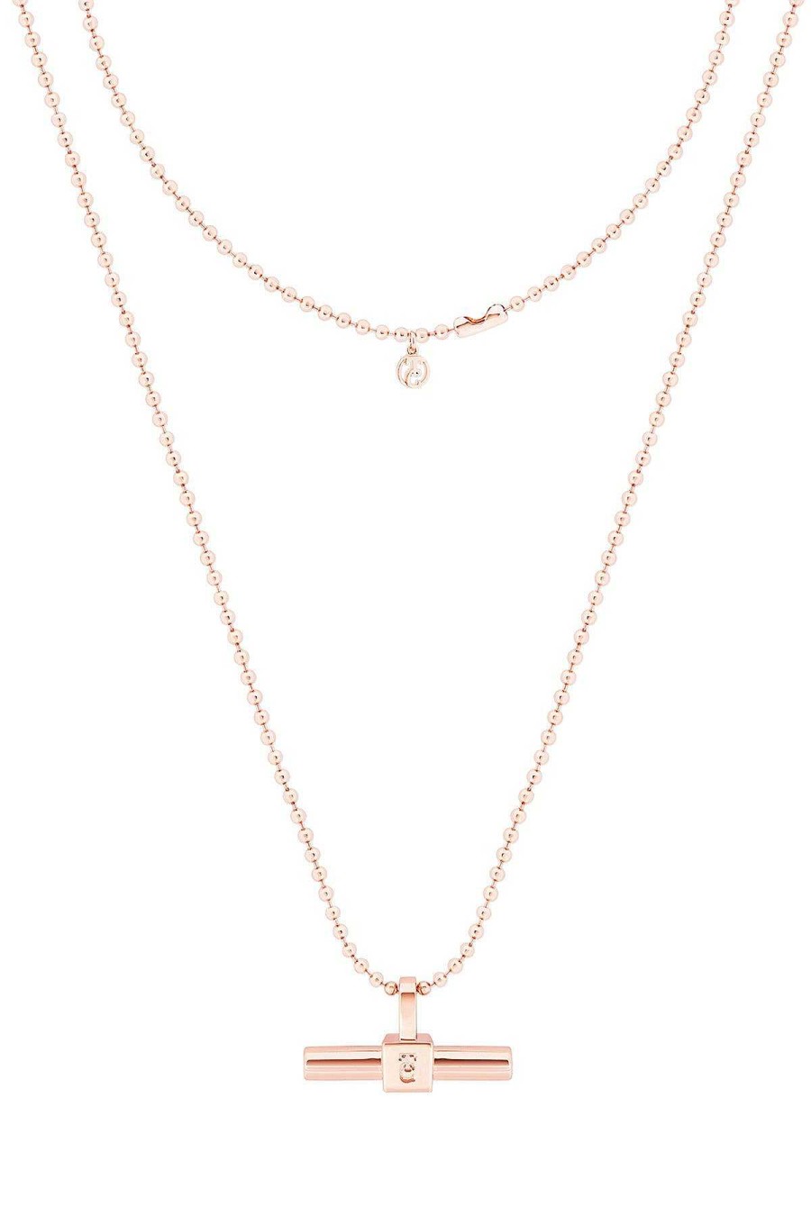 Boxed Gifts | Tipperary Crystal Jewellery T-Bar Pendant In Rose Gold