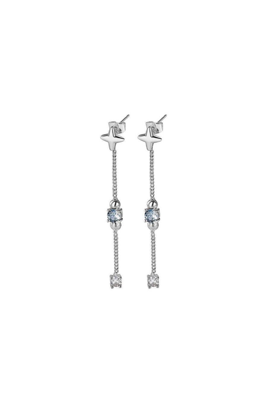 Boxed Gifts | Newbridge Silverware Jewellery Star Earrings With Blue Stones