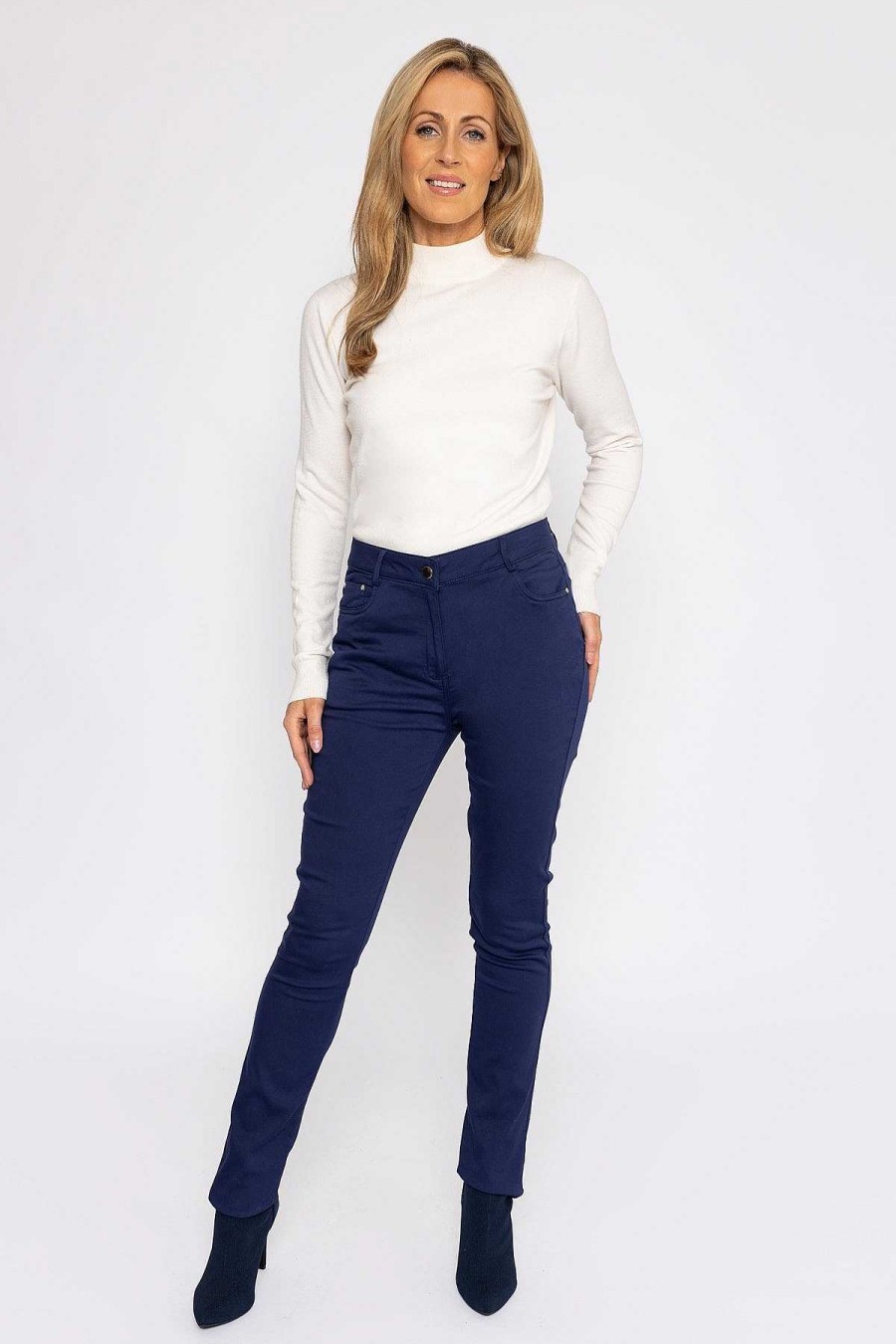 Jeans & Trousers | Voulez Vous Strech Trousers In Navy