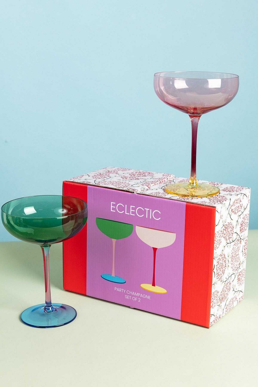 Homeware | Eclectic Eclectic Champagne Saucer Set Of 2