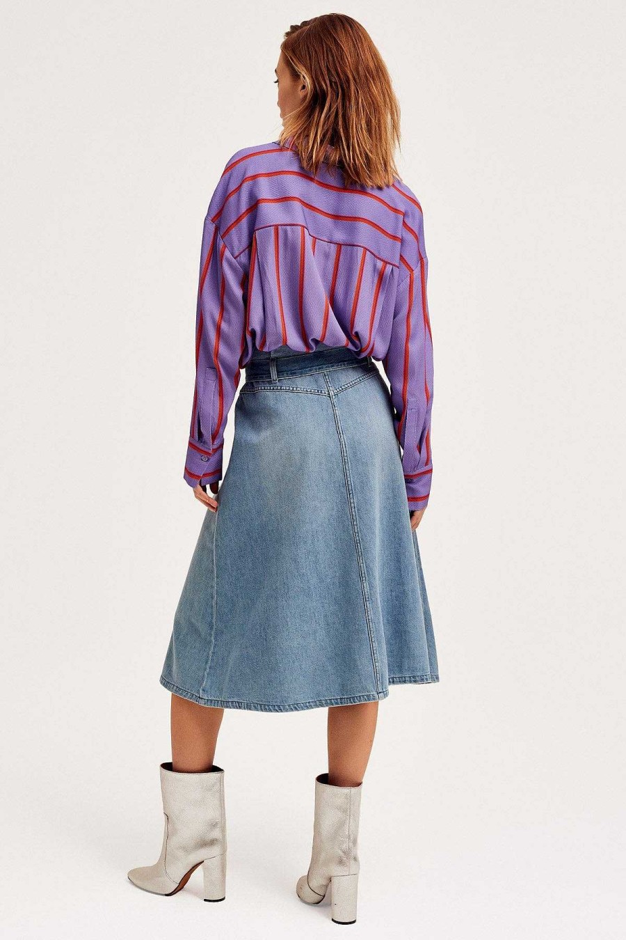 Skirts & Shorts | Cks Fashion Inoa Midi Denim Skirt