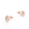 Boxed Gifts | Tipperary Crystal Jewellery Circle Pave Rose Gold Stud Earrings