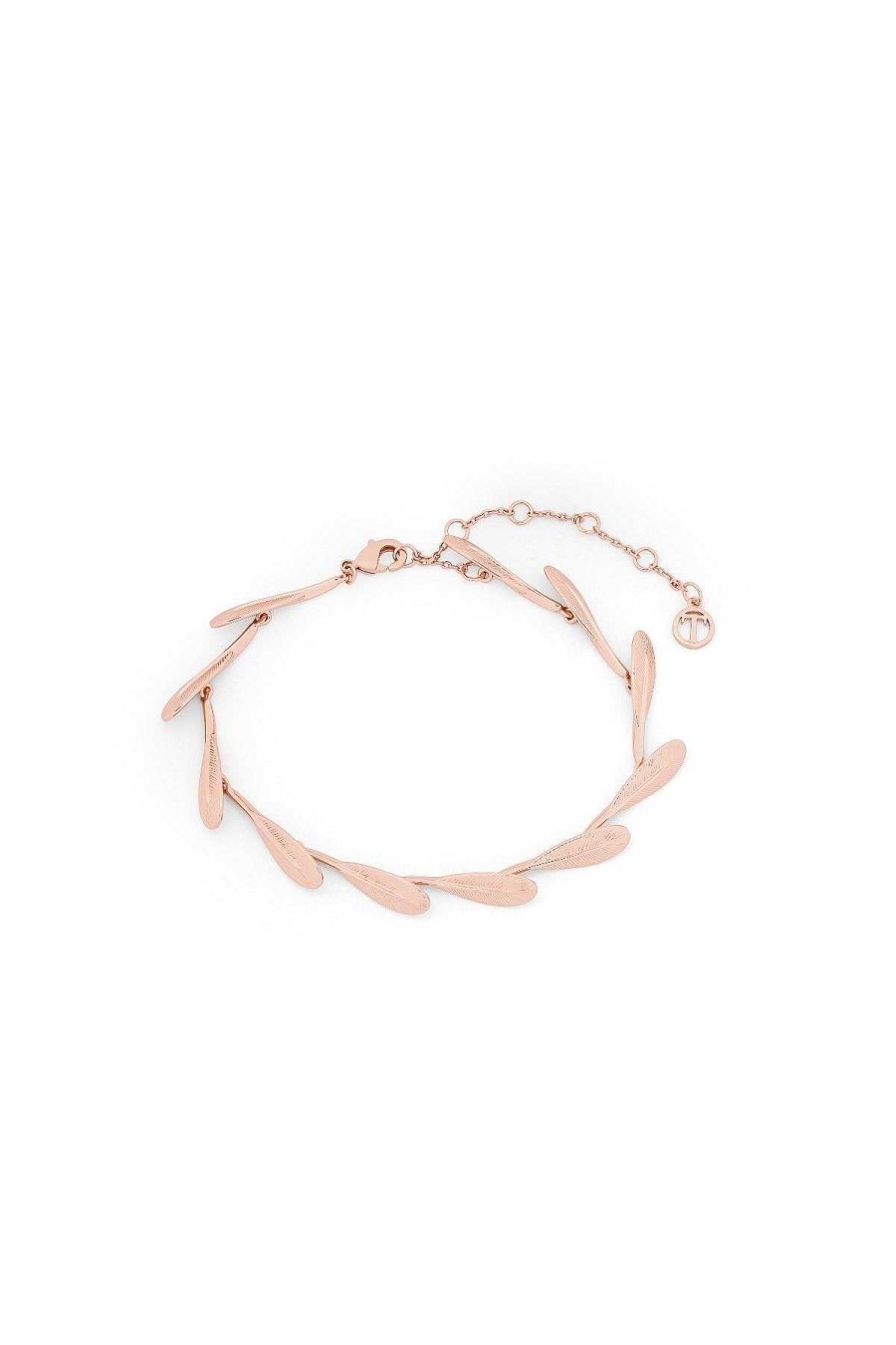 Boxed Gifts | Tipperary Crystal Jewellery Feather Bracelet Plumage In Rose Gold