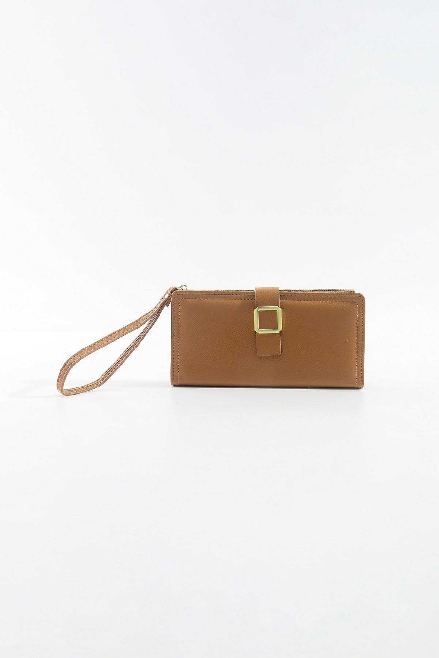 Accessories | SOUL Accessories Gold Buckle Purse With Wrist Strap