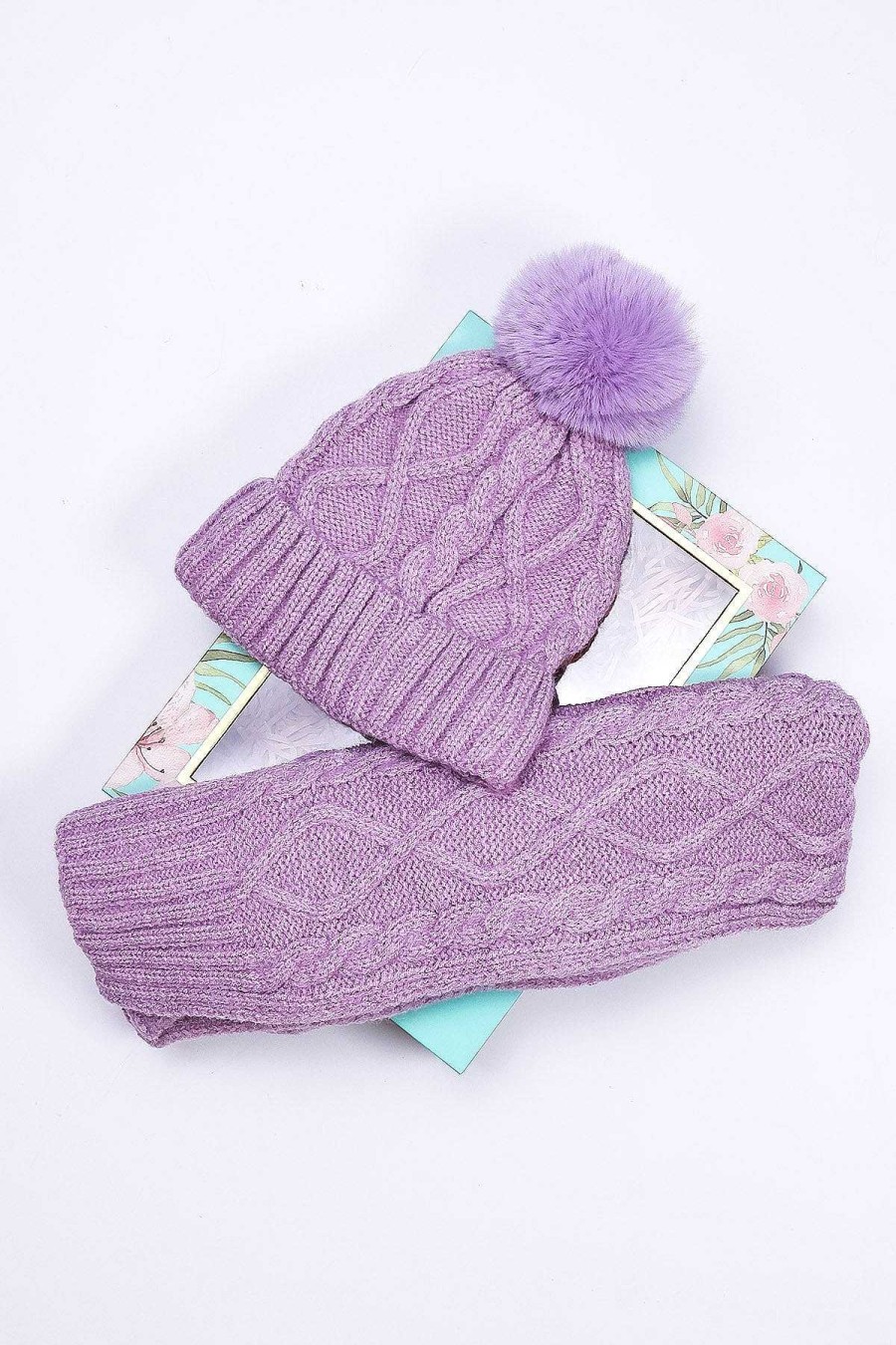 Teenager | SOUL Accessories Boxed Beanie And Scarf In Lilac