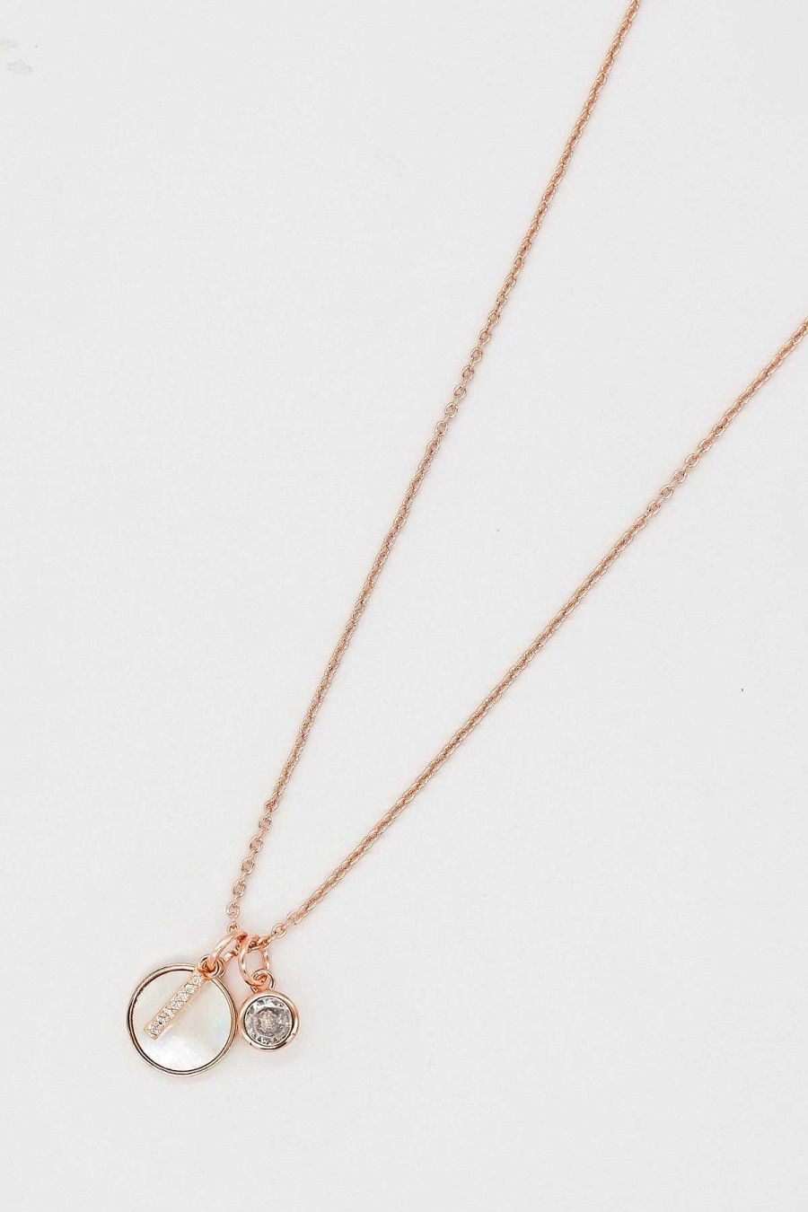 Teenager | Cherish I Initial Necklace In Rose Gold