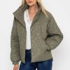 Coats & Jackets | J'aime la Vie Khaki Floral Quilt Boxy Jacket