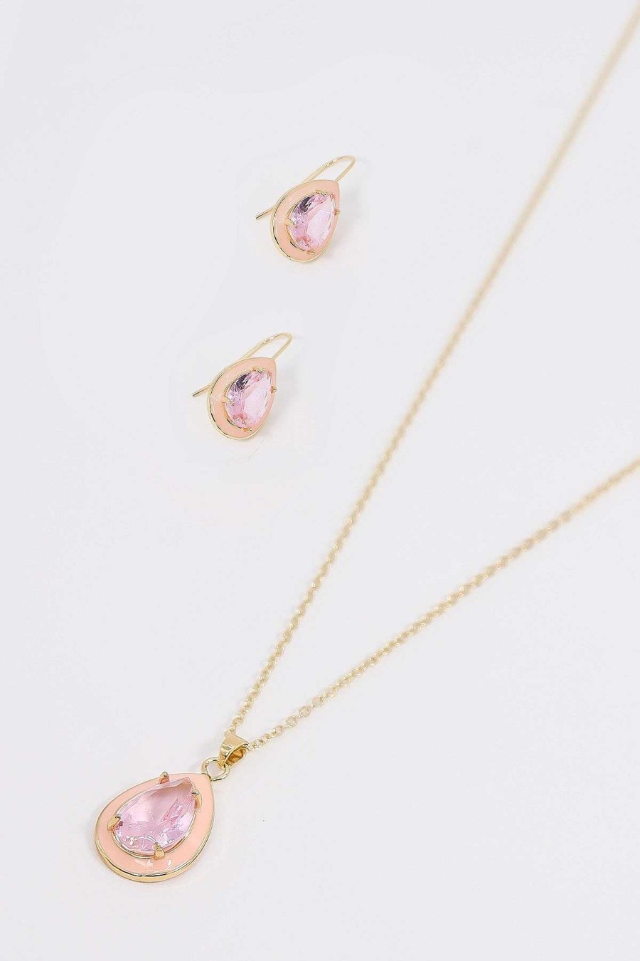 Necklaces | Soul Jewellery Pink Teardrop Necklace