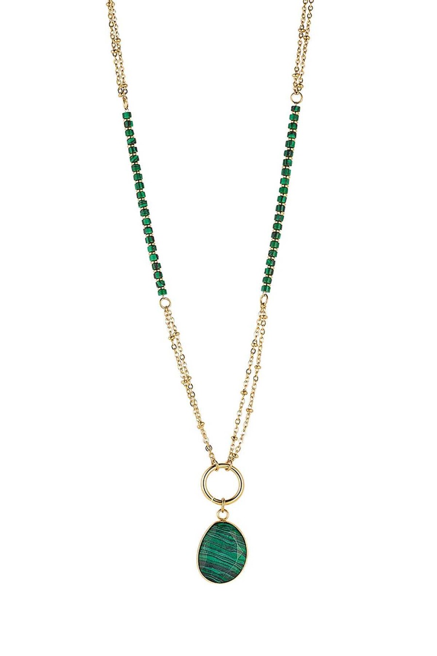 Jewellery | Knight & Day Malachite Long Necklace