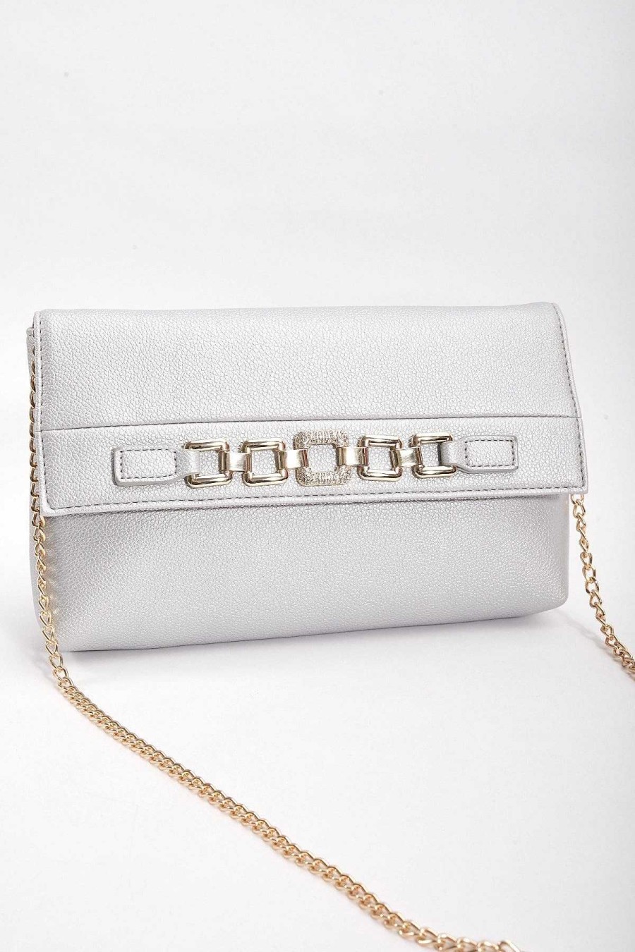 Accessories | SOUL Accessories Chain Detail Clutch In Silver