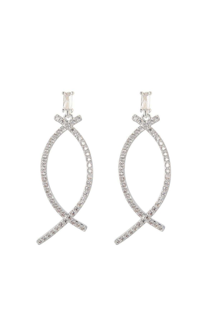 Boxed Gifts | Knight & Day Silver Crescent Drop Earrings