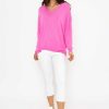 Jumpers & Cardigans | Pala D'oro Oversized V-Neck Jumper In Pink