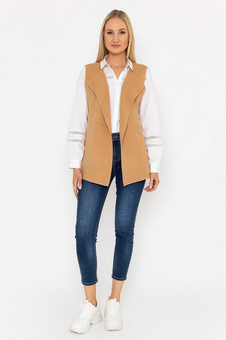 Jumpers & Cardigans | J'aime la Vie Camel Knit Waistcoat