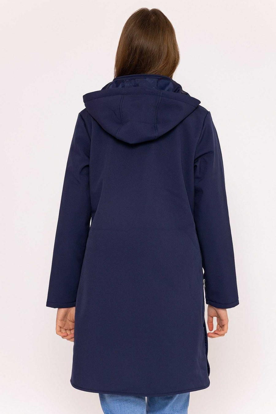 Coats & Jackets | Kelly & Grace Weekend Soft Shell Jacket In Navy