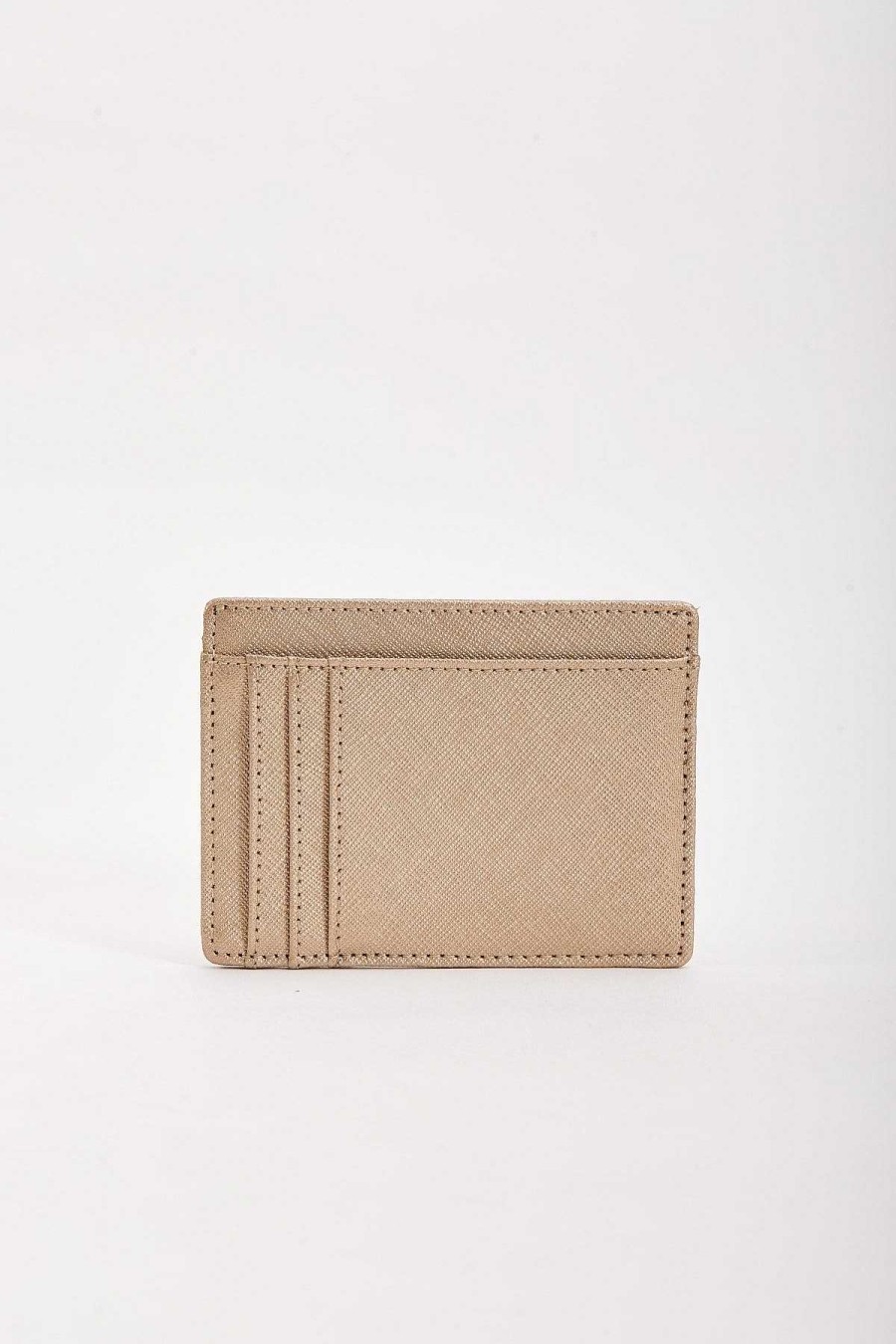 Accessories | SOUL Accessories Leather Card Holder In Gold