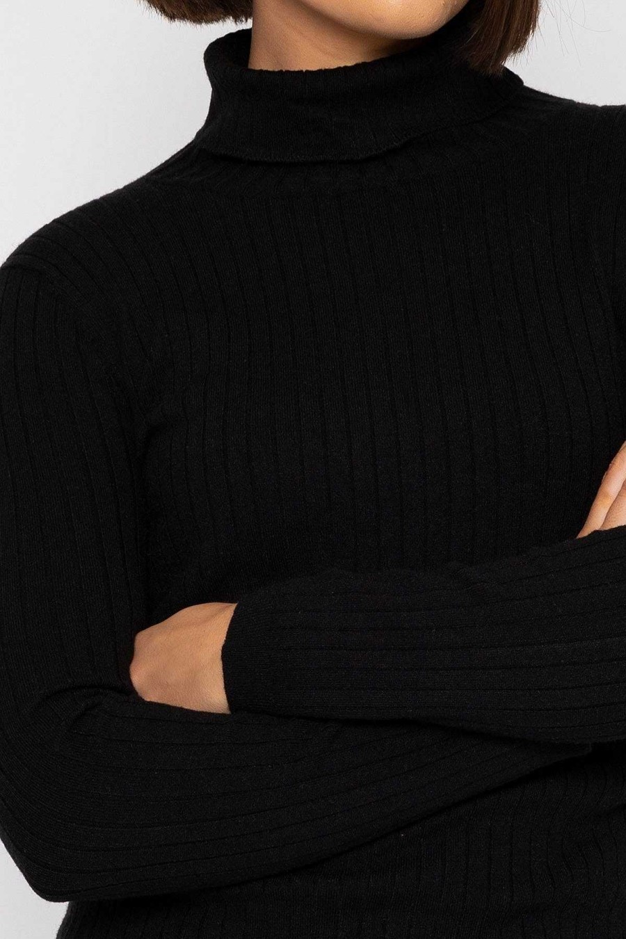 Jumpers & Cardigans | Rowen Avenue Rib Roll Neck Knit In Black