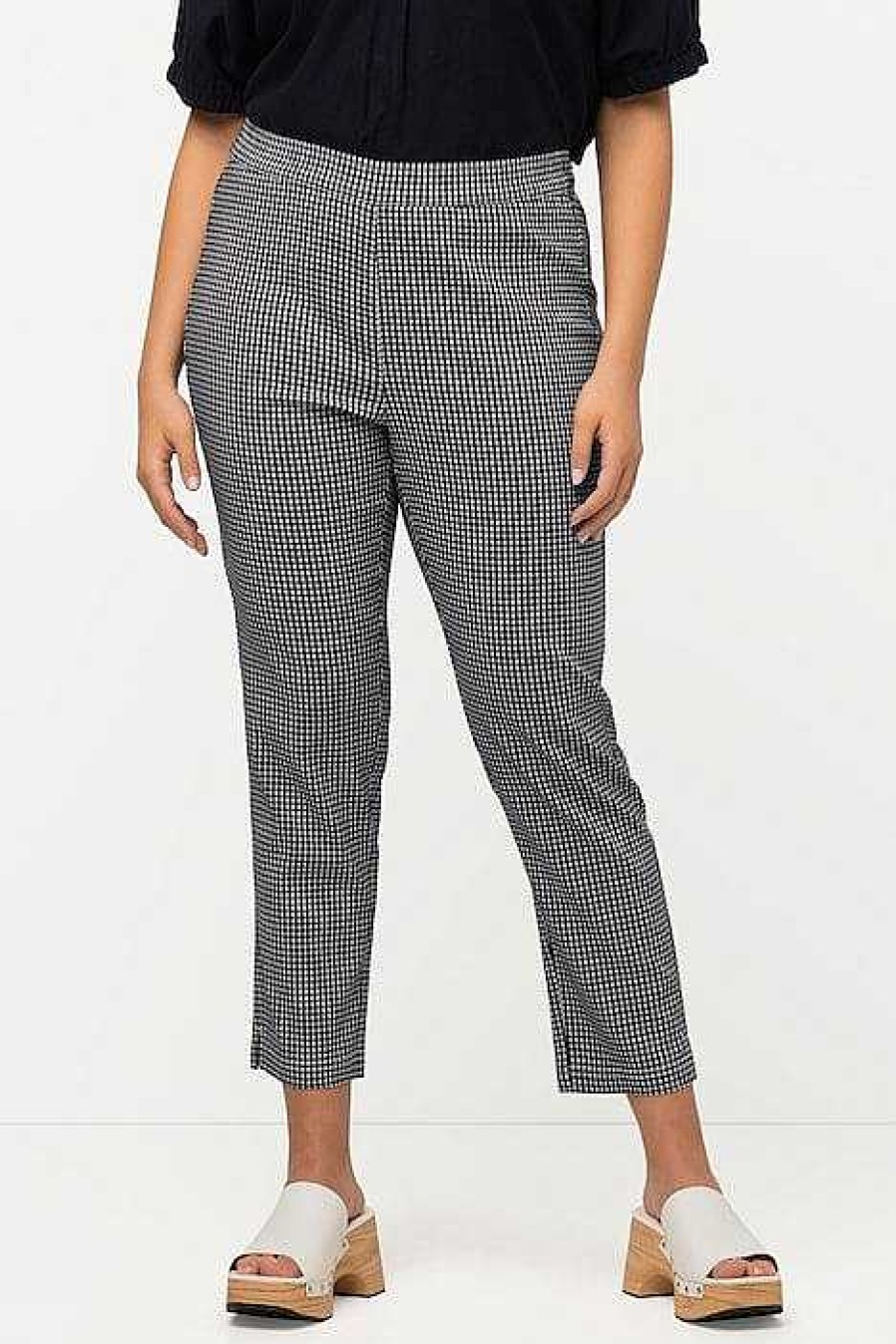 Jeans & Trousers | Ulla Popken Bengaline Pants In Check Print