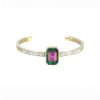 Bracelets | Knight & Day Braelyn Pink And Green Bangle Bracelet